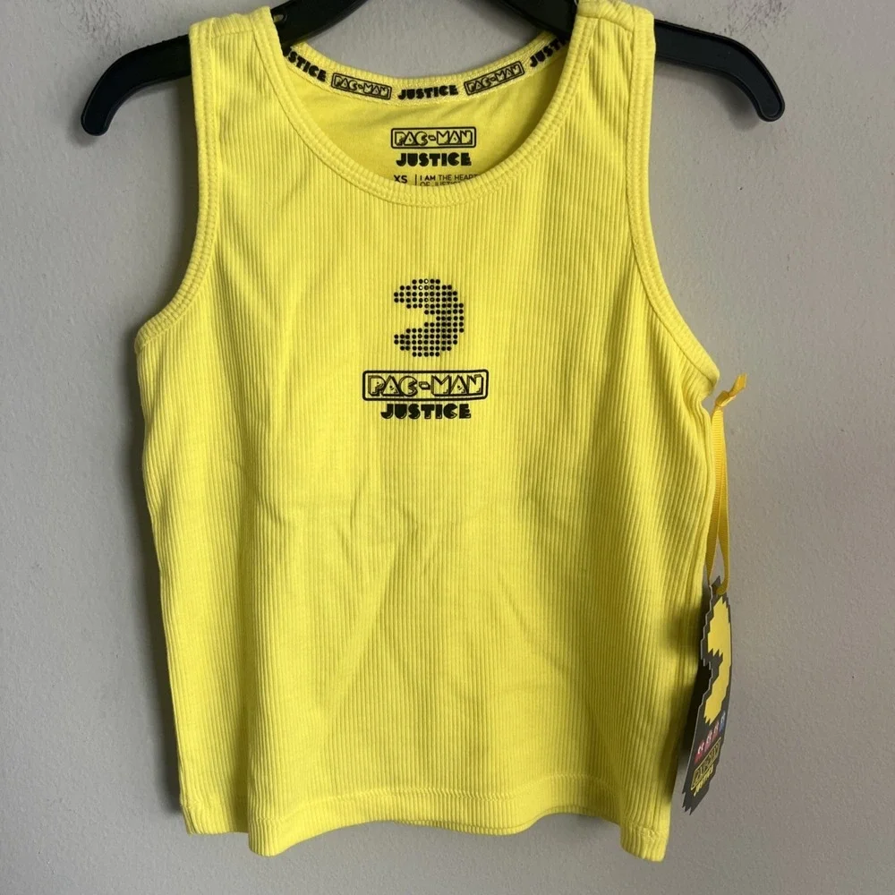 Justice Girls Pacman Tank Size XS (5/6) Yellow